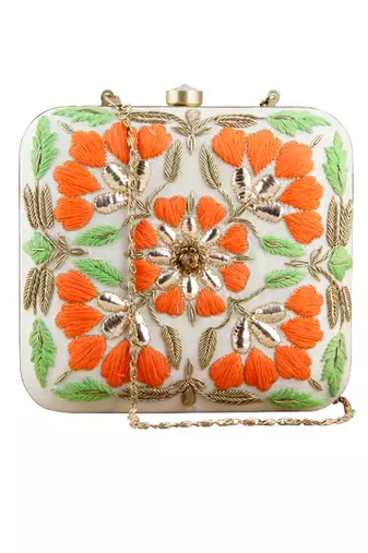 Orange zoraa clutch
