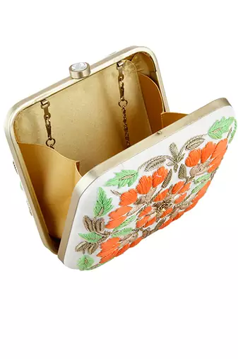 Orange zoraa clutch