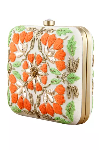 Orange zoraa clutch
