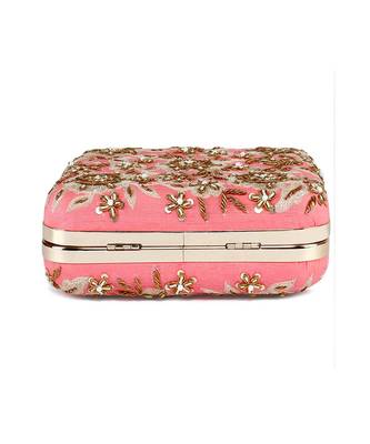 Coral zardosi clutch 4