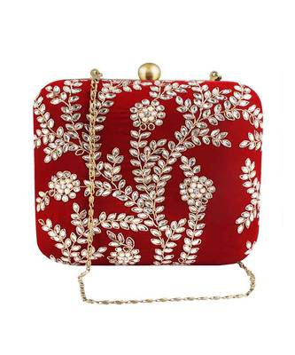 Mehroon clutch bag 1