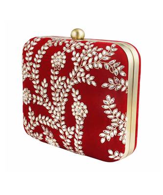 Mehroon clutch bag 2