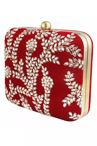 Mehroon clutch bag