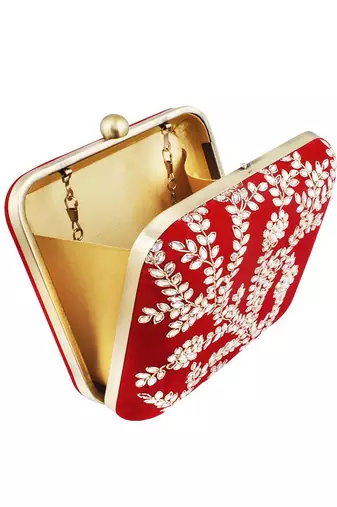 Mehroon clutch bag