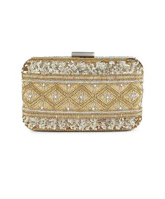 Gold lined clutch 1