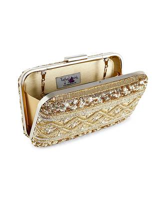 Gold lined clutch 4
