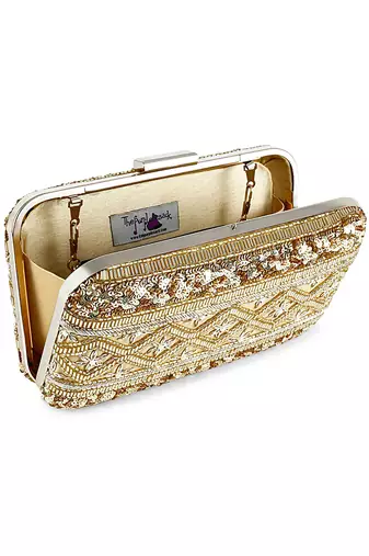 Gold lined clutch