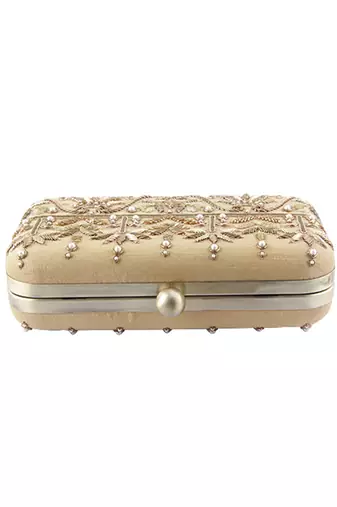 Golden turqi clutch