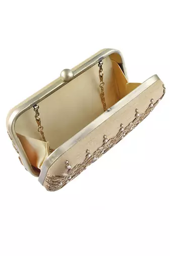 Golden turqi clutch
