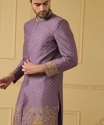 Majestic purple marvel sherwani set 3