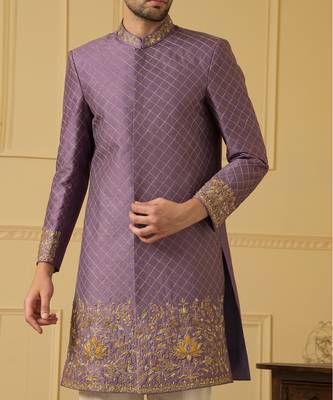 Majestic purple marvel sherwani set 4