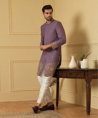 Majestic purple marvel sherwani set 5