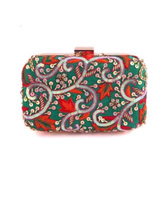 Green gardenia clutch 1