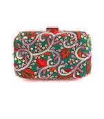 Green gardenia clutch