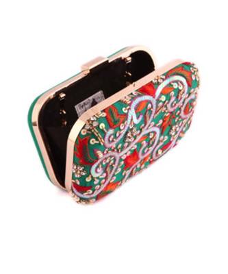 Green gardenia clutch 2