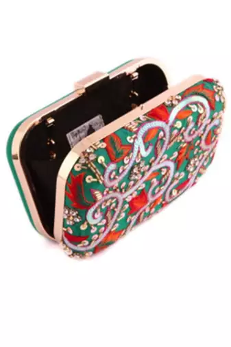 Green gardenia clutch