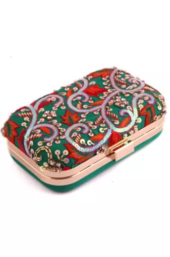 Green gardenia clutch