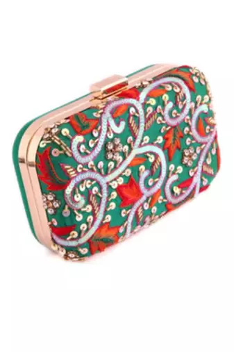 Green gardenia clutch