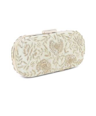 Lime green floral clutch 3