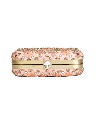 Peach mirrorwork clutch 4