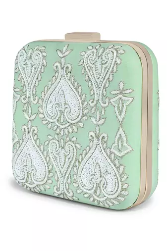 Mint green subtle clutch