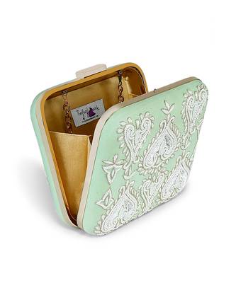 Mint green subtle clutch 5