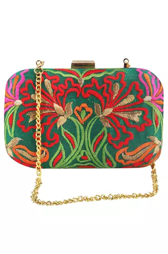 Multicolor quaca clutch bag