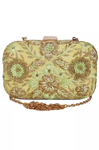 Mint green gota clutch