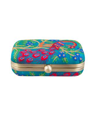 Multicolor peacock clutch 4