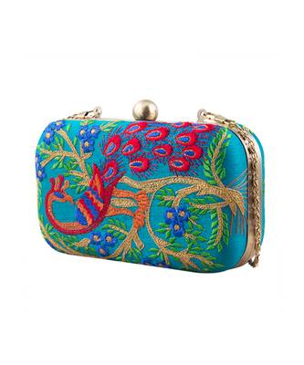 Multicolor peacock clutch 5