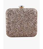 Golden shimmer square clutch