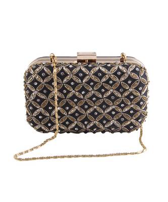 Black jaal antique clutch 1