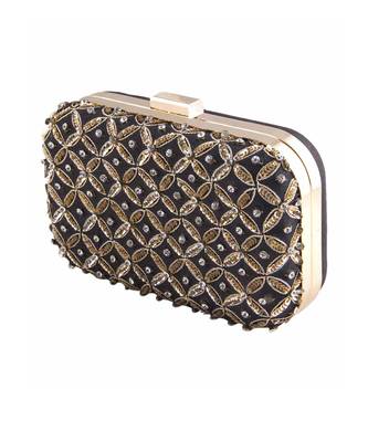 Black jaal antique clutch 2