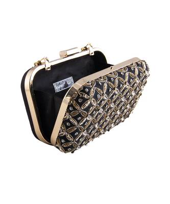 Black jaal antique clutch 3
