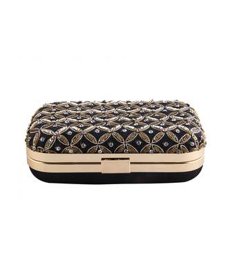 Black jaal antique clutch 4