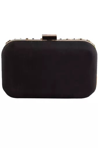 Black jaal antique clutch