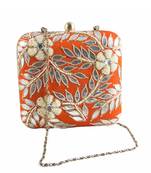Orange gotapatti clutch