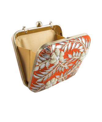 Orange gotapatti clutch 4