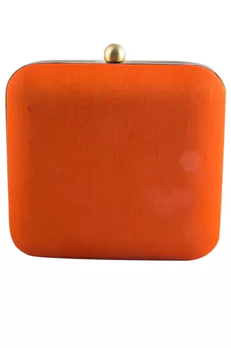 Orange gotapatti clutch