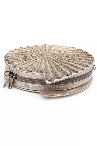 Golden shell sea sling bag