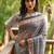 GREY PRETTY LINEN COTTAN SILK SAREE