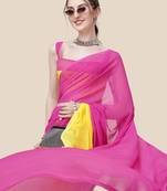 Vastranad soft poly georgette ombre print celebrity saree saree has a light weight fine print and print blouse.