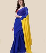 Vastranad soft poly georgette ombre print celebrity saree saree has a light weight fine print and print blouse.