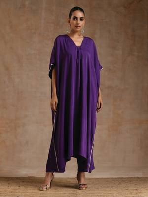 Violet Modal Kaftan Kurta Set 1