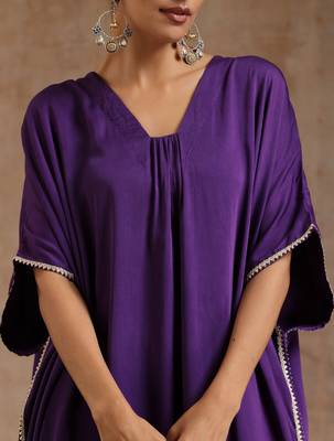 Violet Modal Kaftan Kurta Set 4