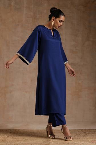 Midnight Blue Relax Kurta Set