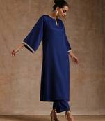 Midnight Blue Relax Kurta Set