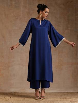 Midnight Blue Relax Kurta Set 2