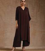 Cola Brown Modal Oversized Kurta Set
