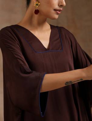 Cola Brown Modal Oversized Kurta Set 4